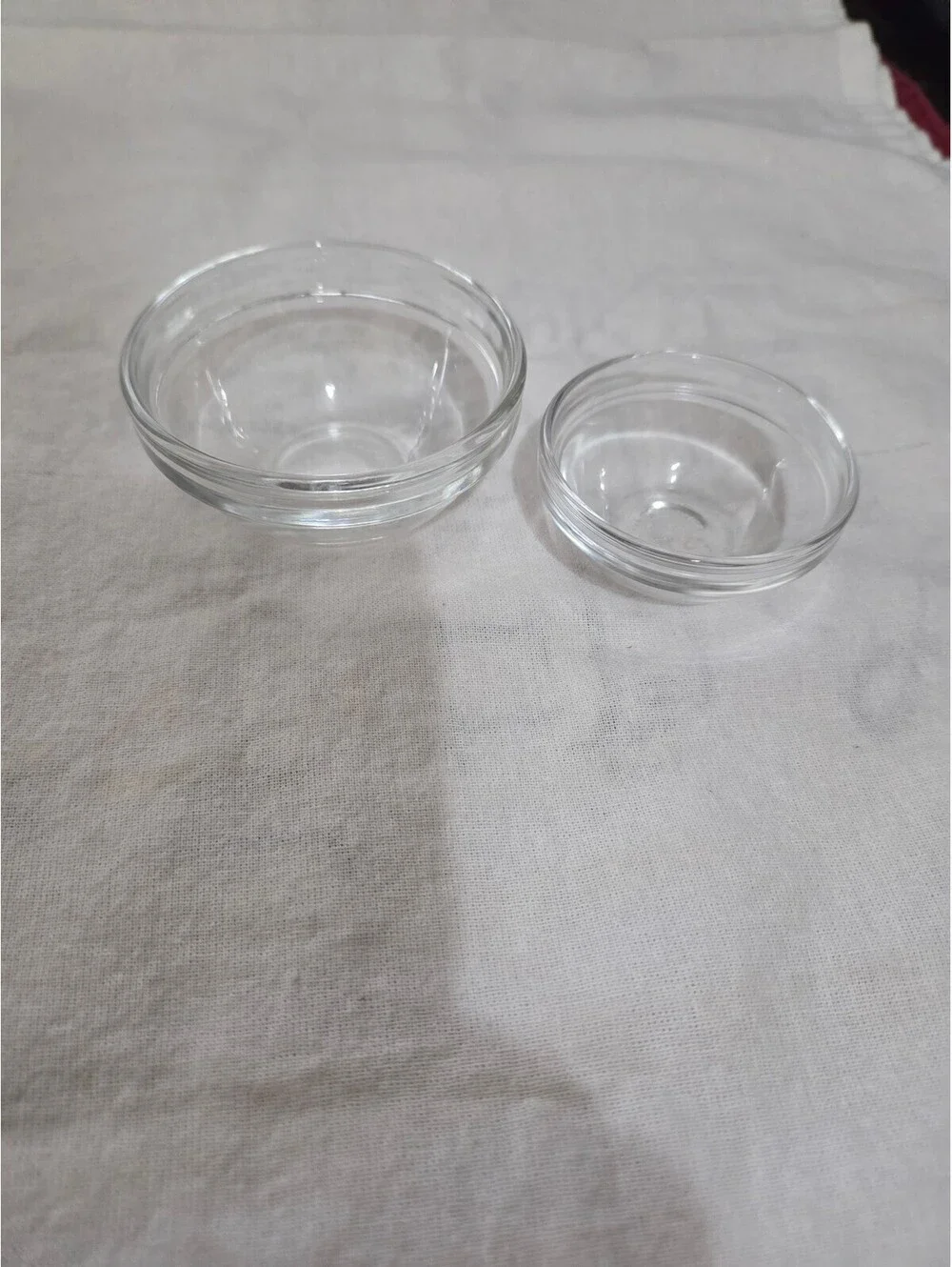 Clear tempered glass stackable prep and ingredient bowls